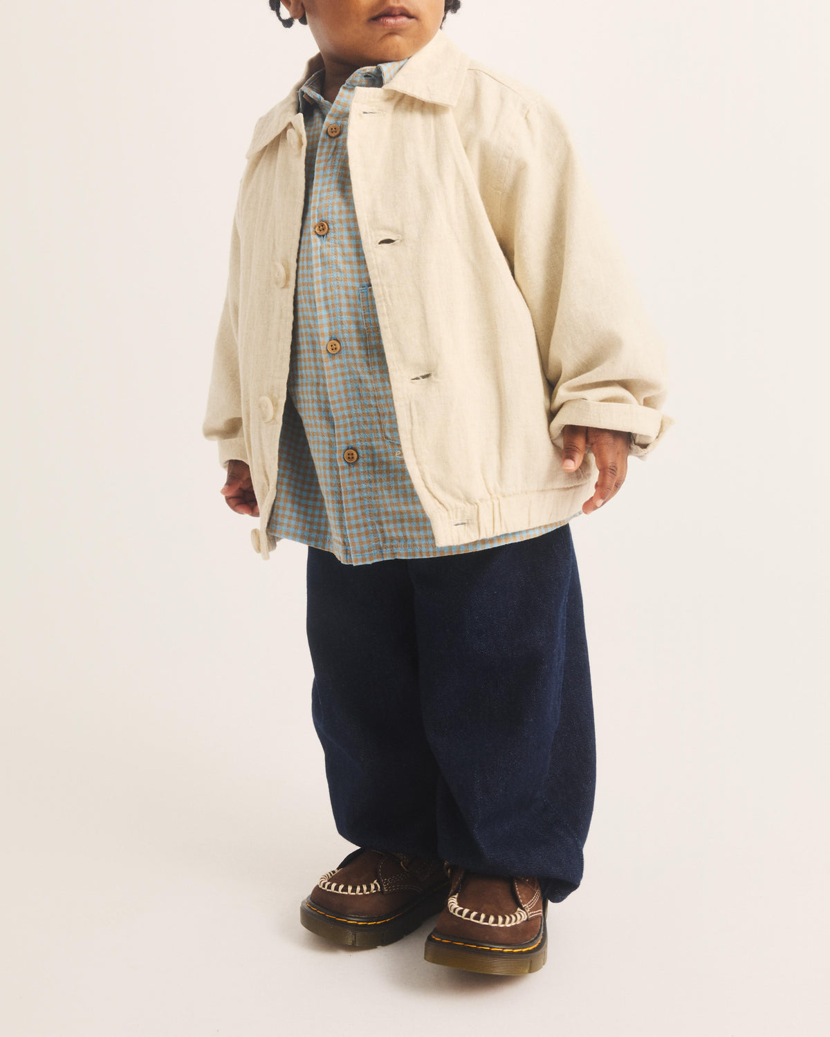 Toddler Raffe Strap Tumbled Nubuck Strap Shoes in Dark Brown
