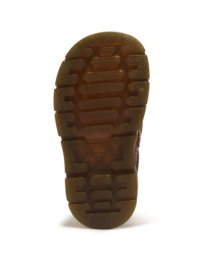 Toddler Raffe Strap Tumbled Nubuck Strap Shoes in Dark Brown