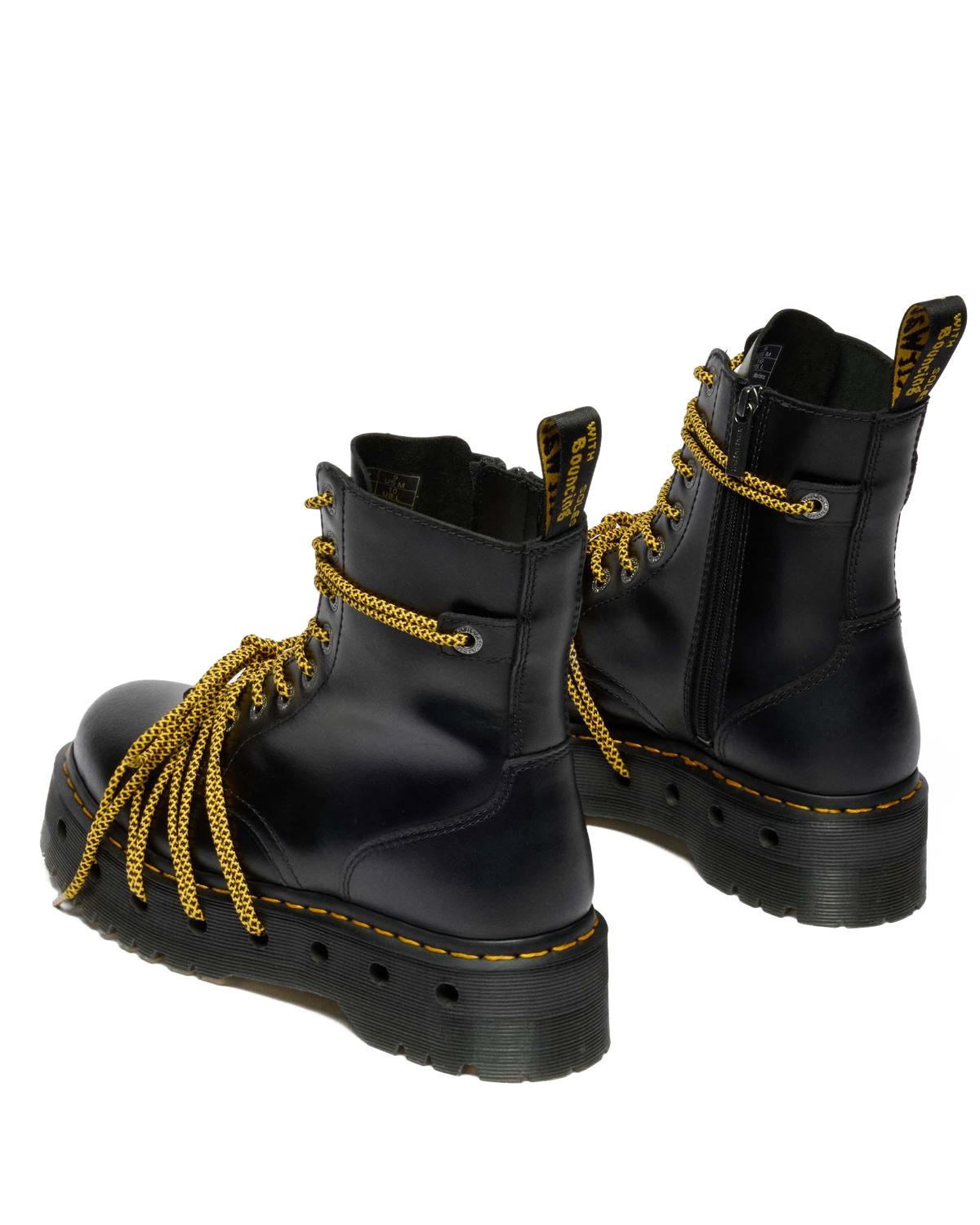 Jadon XL Leather Platform Boots in Black