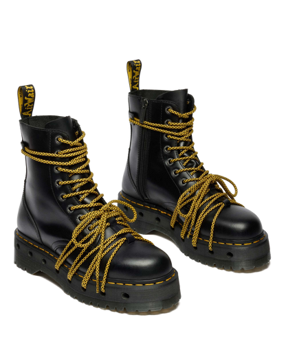 Jadon XL Leather Platform Boots in Black