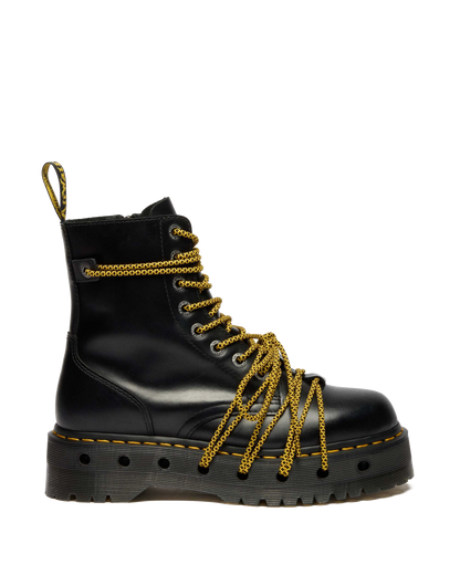 Jadon XL Leather Platform Boots in Black