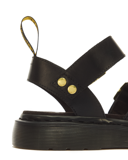 Gryphon Atlas Leather Gladiator Sandals in Black Atlas