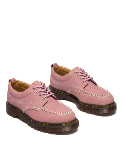 Lowell Nubuck Moc Toe Shoes in Dusty Rose