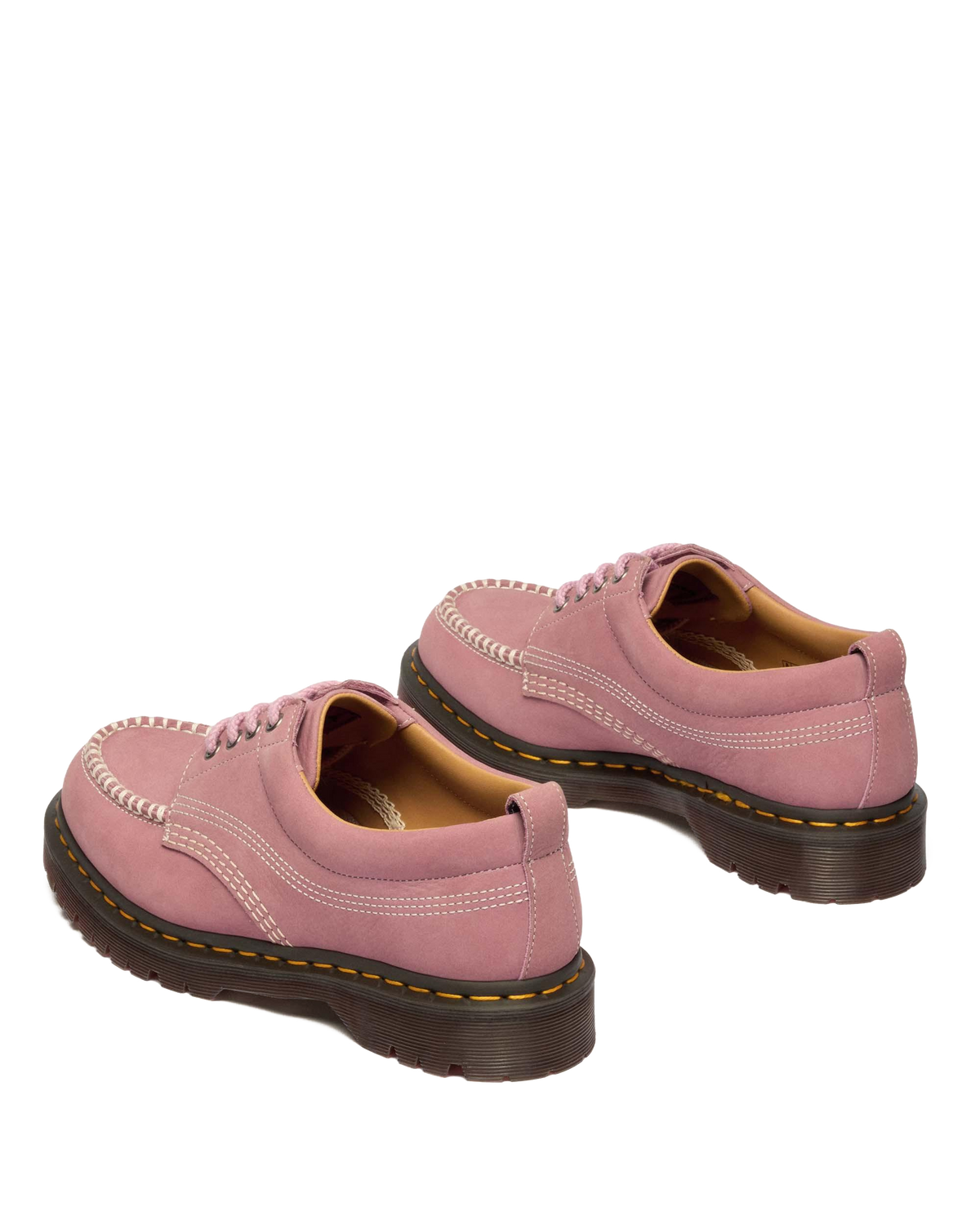 Lowell Nubuck Moc Toe Shoes in Dusty Rose