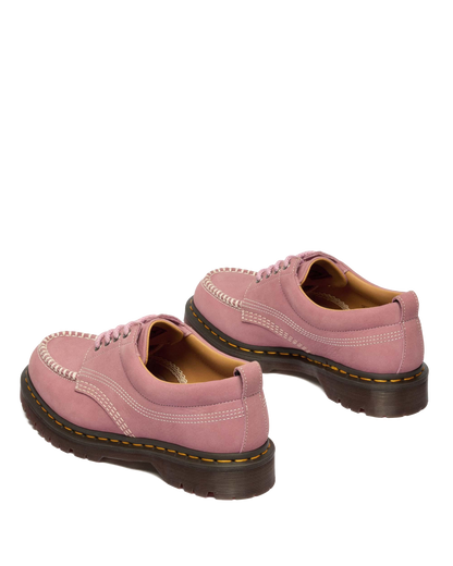 Lowell Nubuck Moc Toe Shoes in Dusty Rose