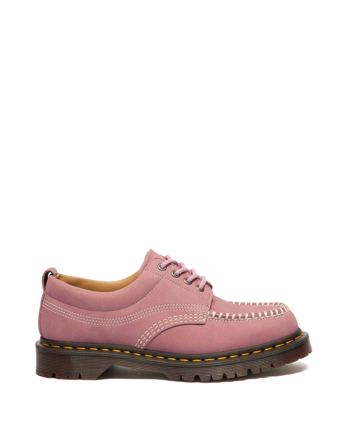 Lowell Nubuck Moc Toe Shoes in Dusty Rose