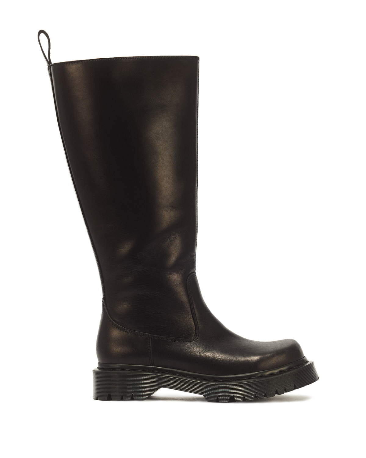 Rejena Hi Old Harness Leather Boots in Black