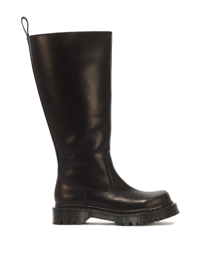 Rejena Hi Old Harness Leather Boots in Black