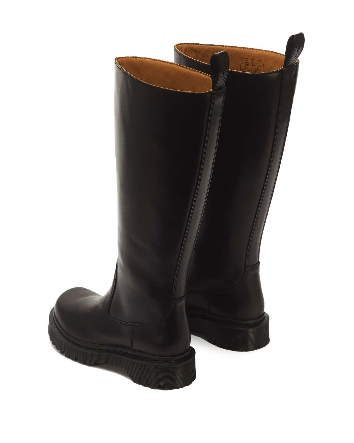 Rejena Hi Old Harness Leather Boots in Black