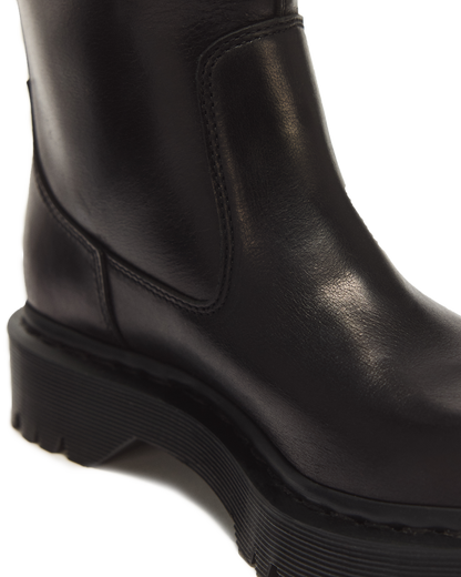 Rejena Hi Old Harness Leather Boots in Black
