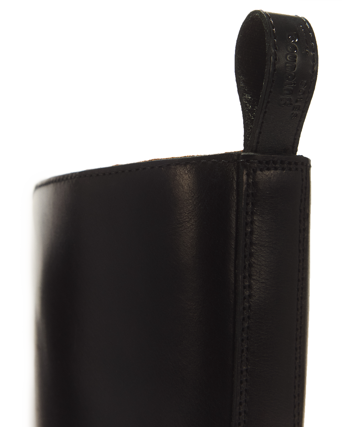 Rejena Hi Old Harness Leather Boots in Black