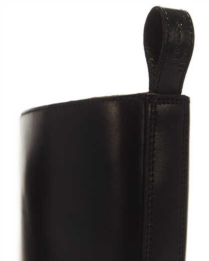 Rejena Hi Old Harness Leather Boots in Black