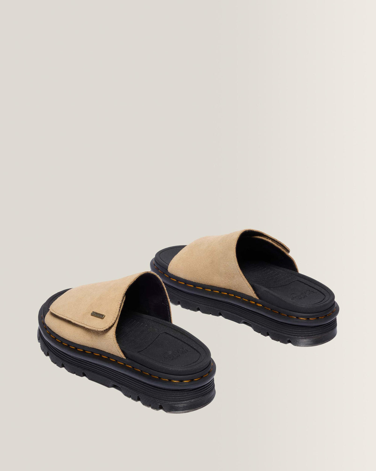 Zebzag Suede Platform Slides in Savannah Tan
