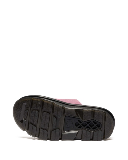 Zebzag Suede Platform Slides in Dusty Rose