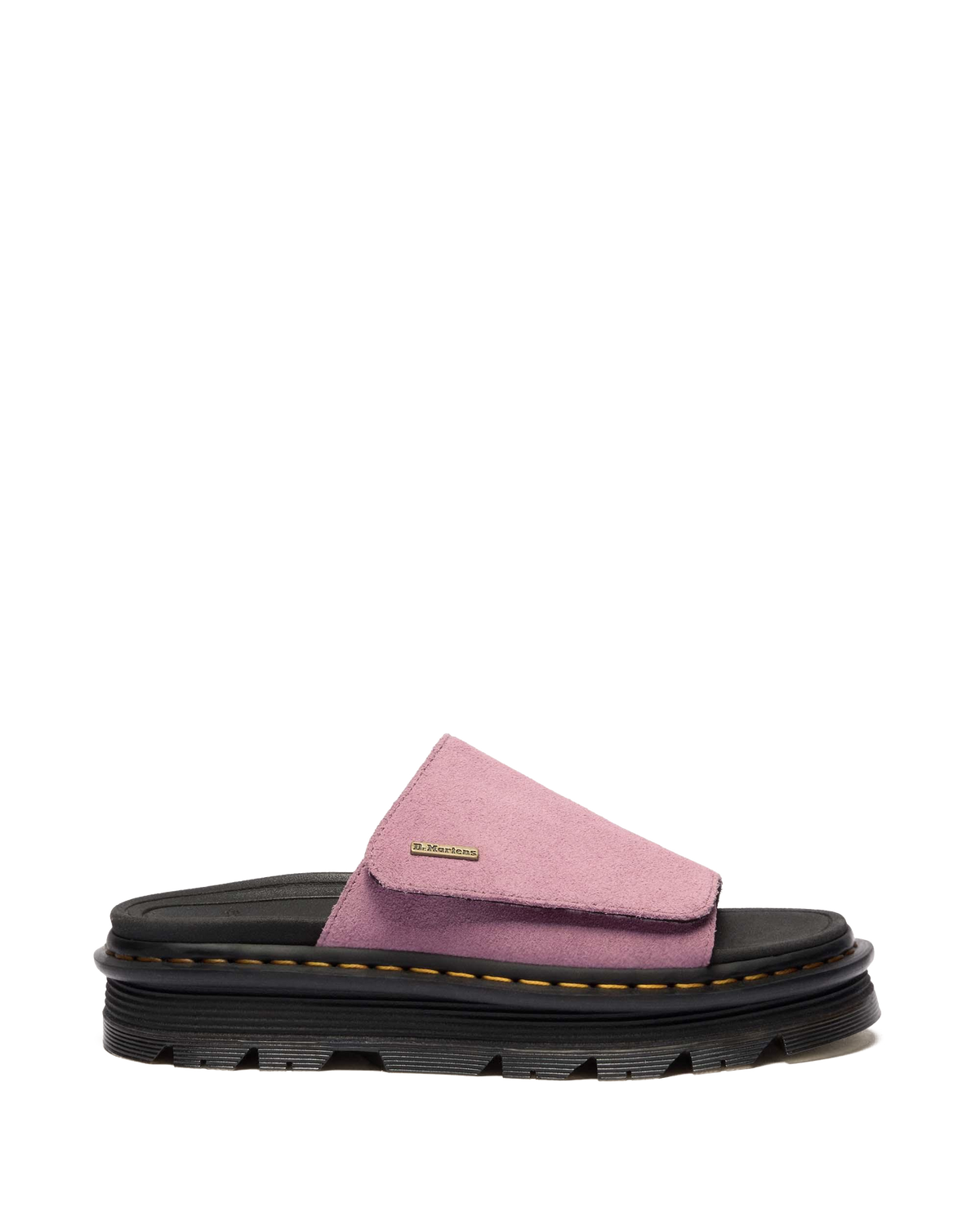 Zebzag Suede Platform Slides in Dusty Rose