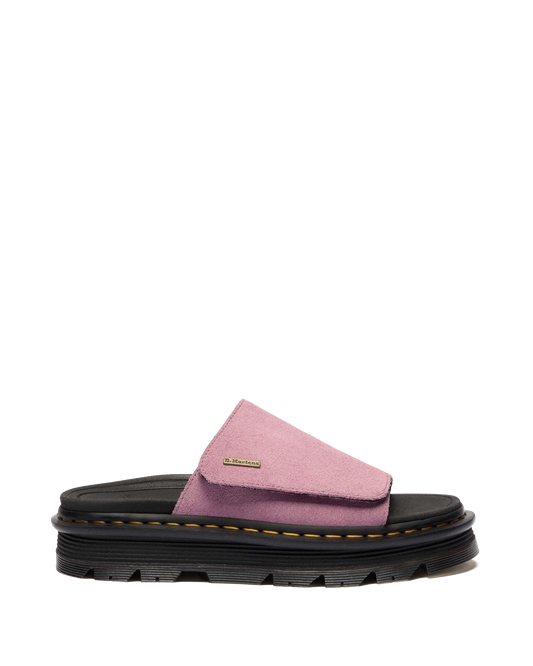 Zebzag Suede Platform Slides in Dusty Rose