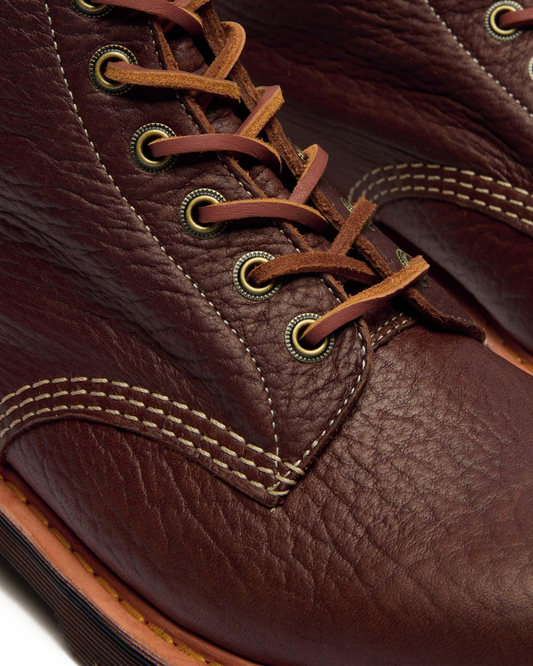 1460 Wild Grain Leather Boots in Sepia Brown