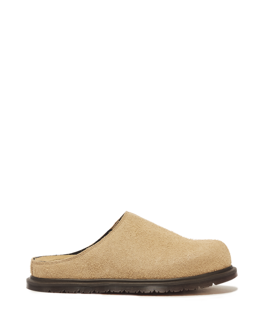 San Hairy Suede Mules in Savannah Tan