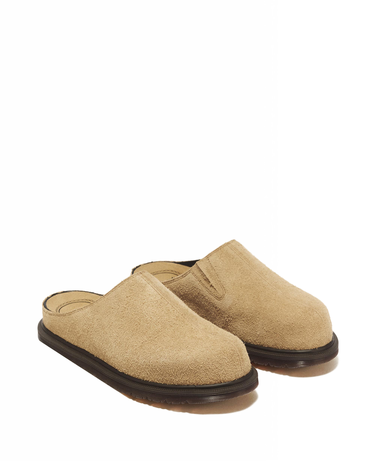San Hairy Suede Mules in Savannah Tan