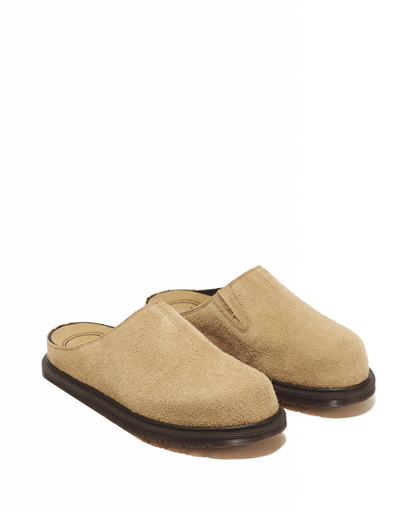 San Hairy Suede Mules in Savannah Tan