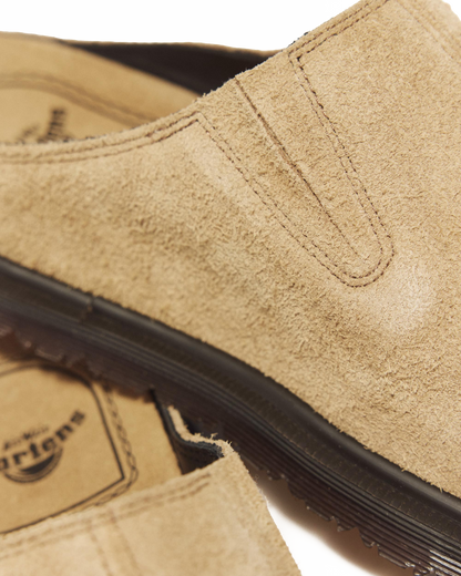 San Hairy Suede Mules in Savannah Tan