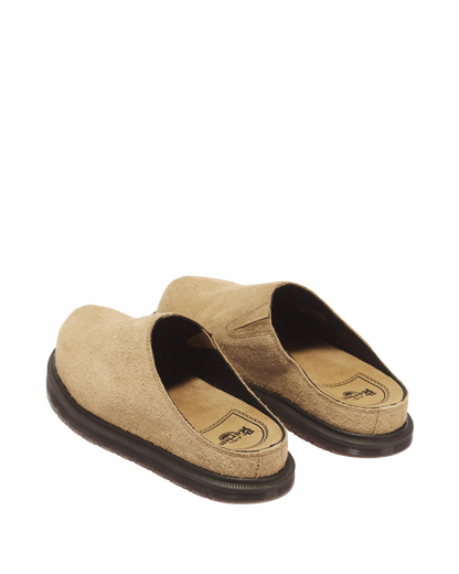 San Hairy Suede Mules in Savannah Tan