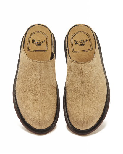 San Hairy Suede Mules in Savannah Tan