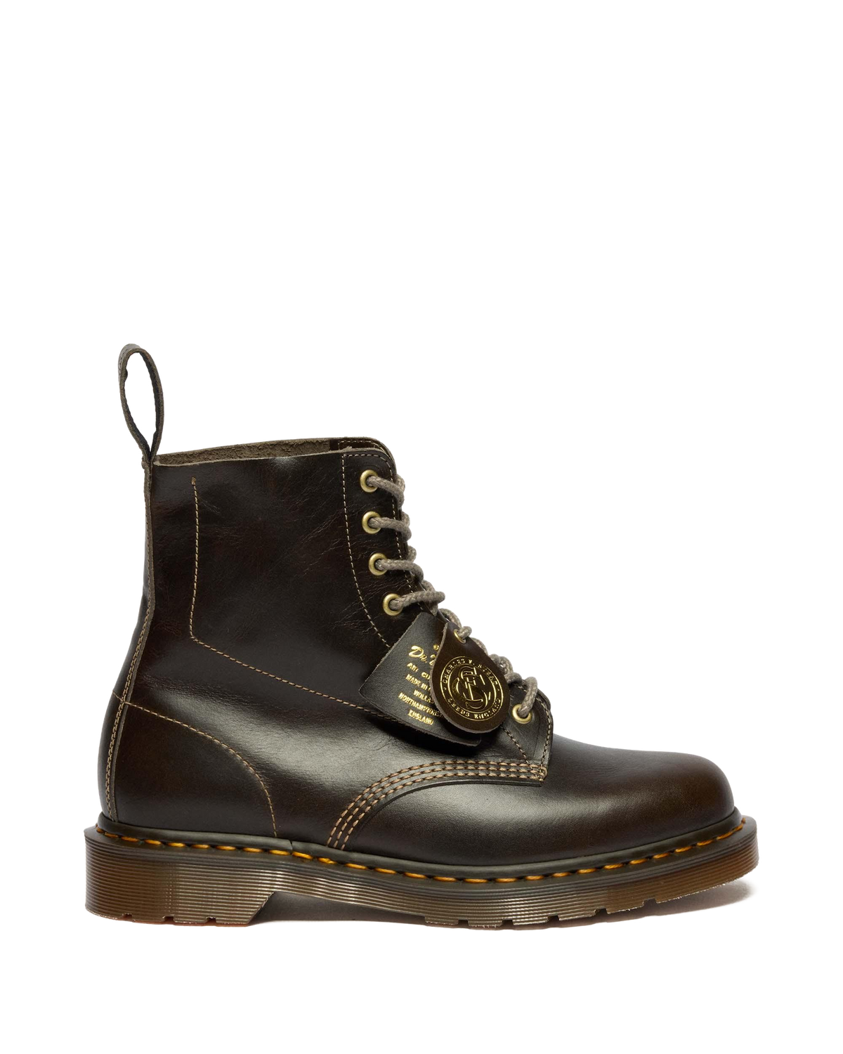 1460 Made In England Classic Calf Leather Boots in Sepia Grey