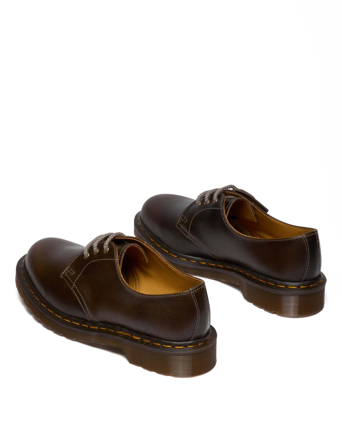 1461 Made In England Classic Calf Leather Shoes in Sepia Grey
