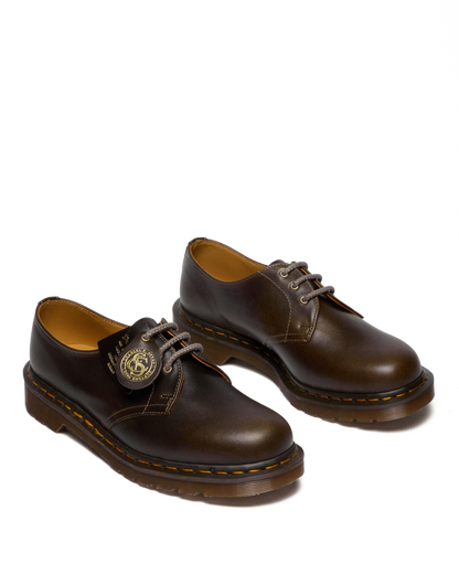 1461 Made In England Classic Calf Leather Shoes in Sepia Grey