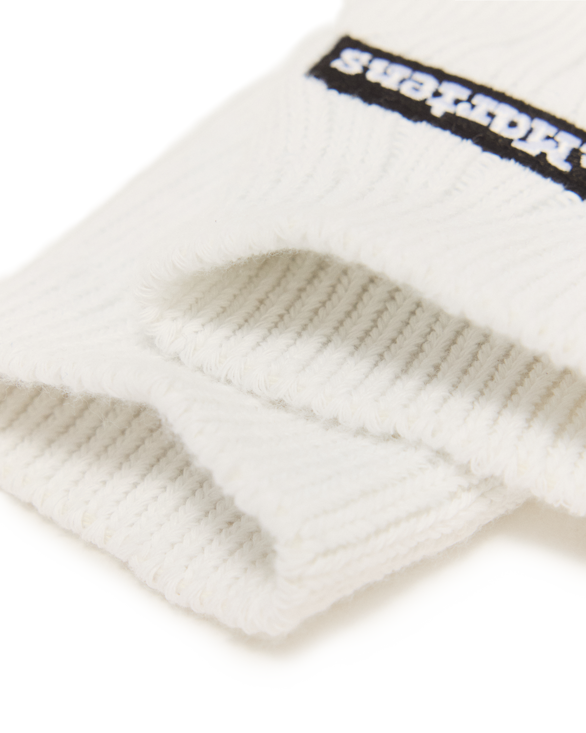 Short Athletic Logo Organic Cotton Blend Socks in White