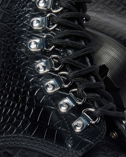 1460 PASCAL BEX STEEL TOE LEATHER BOOTS in Black