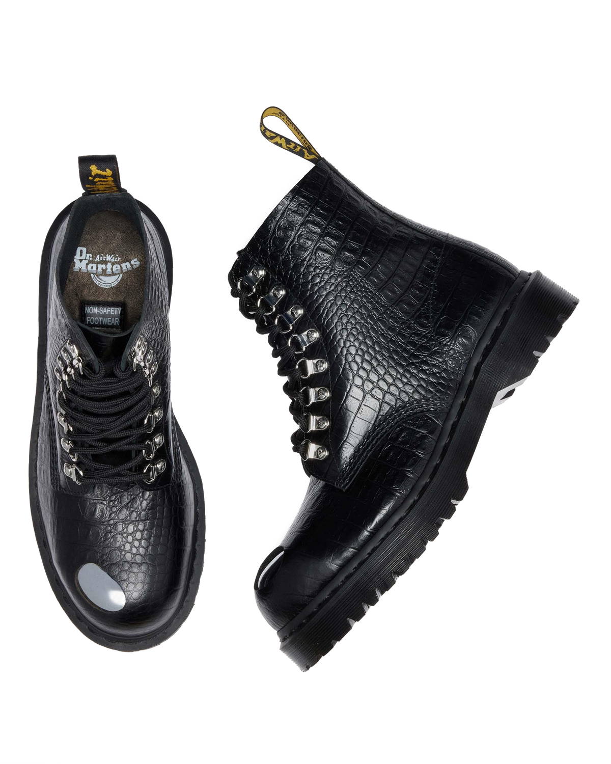 1460 PASCAL BEX STEEL TOE LEATHER BOOTS in Black