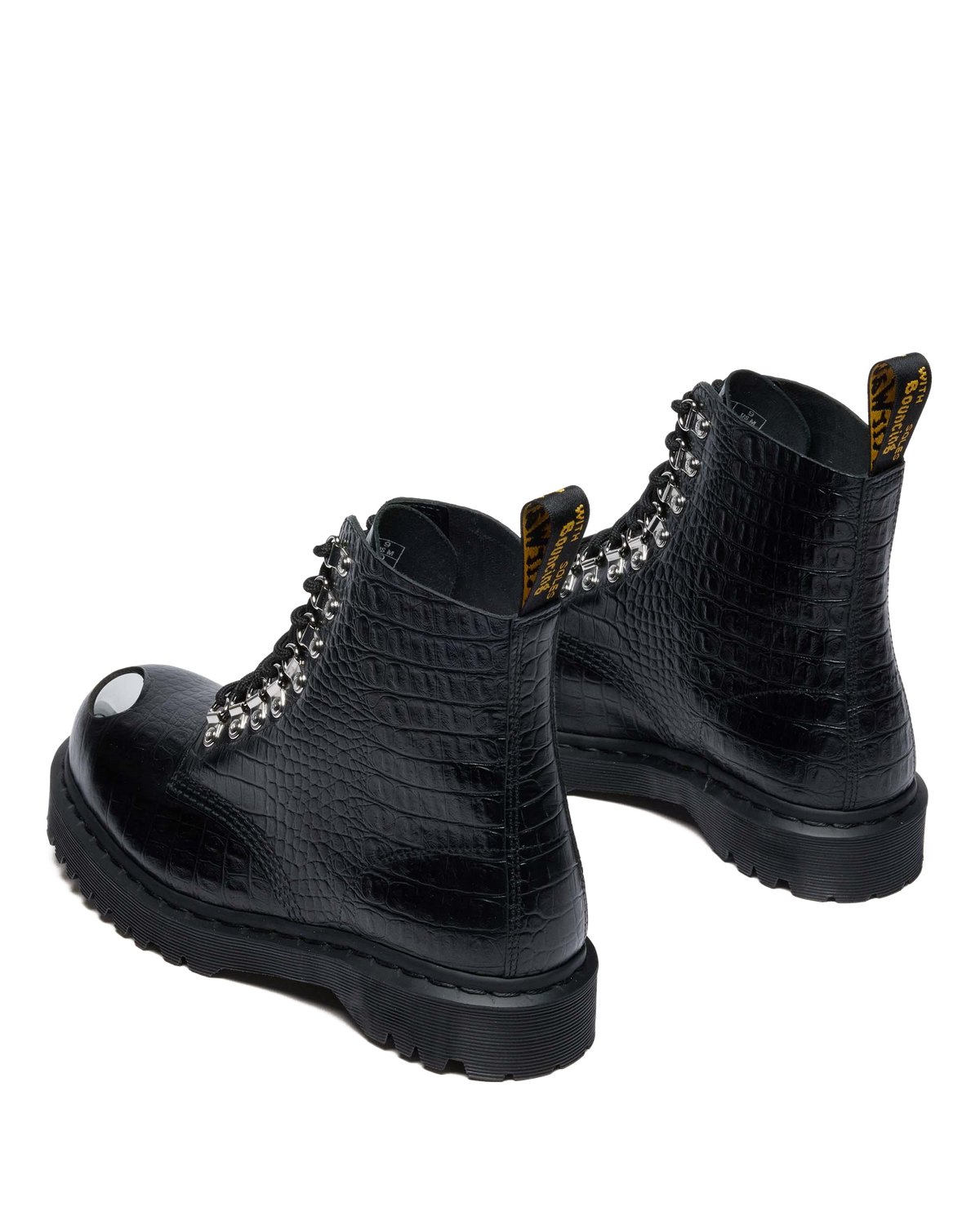 1460 PASCAL BEX STEEL TOE LEATHER BOOTS in Black