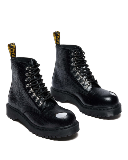 1460 PASCAL BEX STEEL TOE LEATHER BOOTS in Black