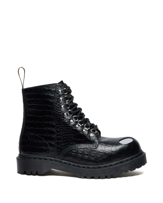 1460 PASCAL BEX STEEL TOE LEATHER BOOTS in Black