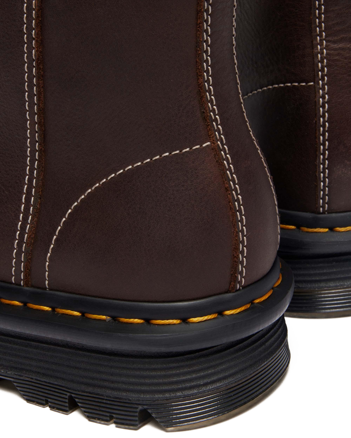 Zebzag Rigger Slip On Leather Boots in Dark Brown