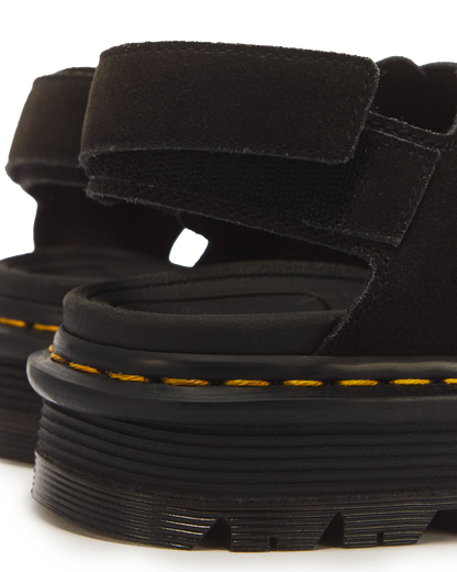 Zebzag Suede Platform Sandals in Black