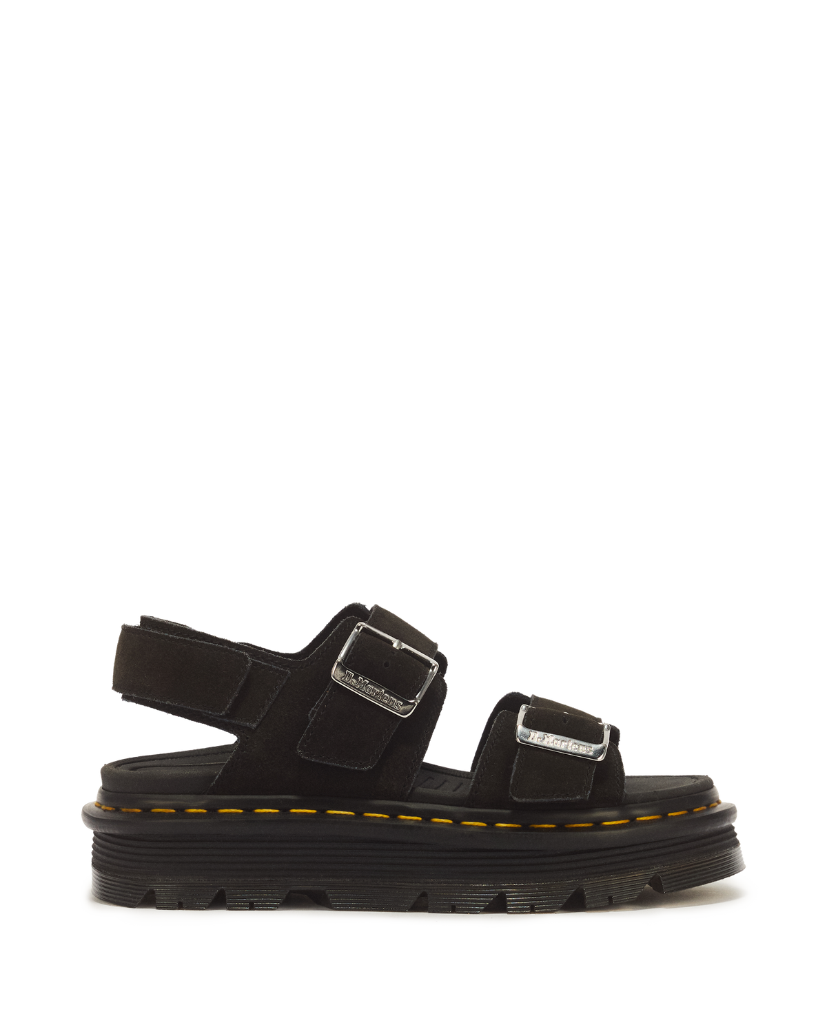 Zebzag Suede Platform Sandals in Black
