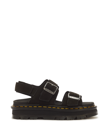 Zebzag Suede Platform Sandals in Black