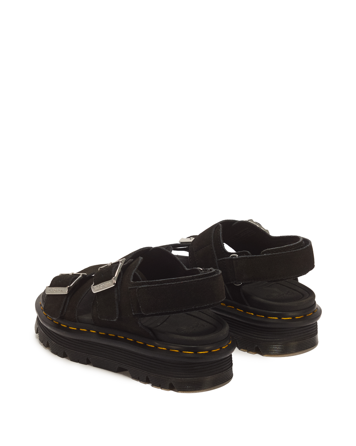 Zebzag Suede Platform Sandals in Black