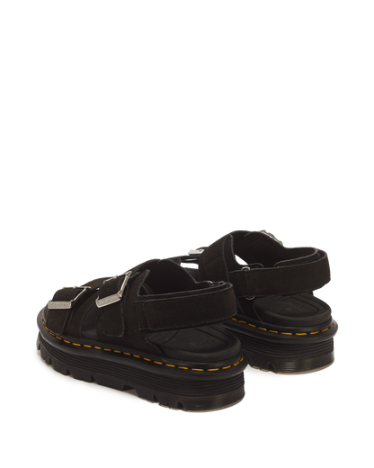 Zebzag Suede Platform Sandals in Black