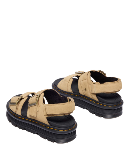 Zebzag Suede Platform Sandals in Savannah Tan