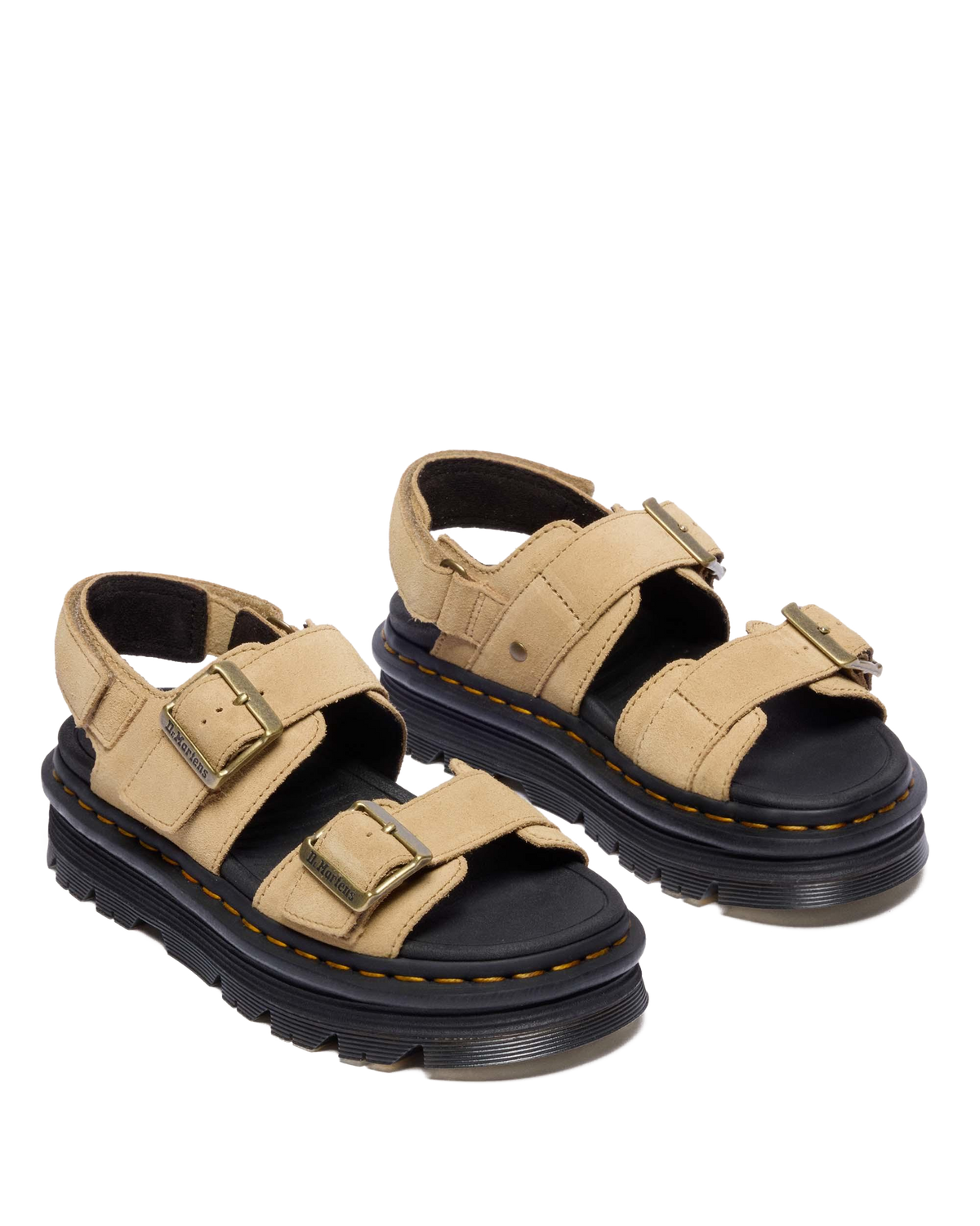 Zebzag Suede Platform Sandals in Savannah Tan