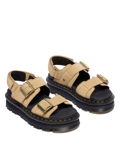 Zebzag Suede Platform Sandals in Savannah Tan