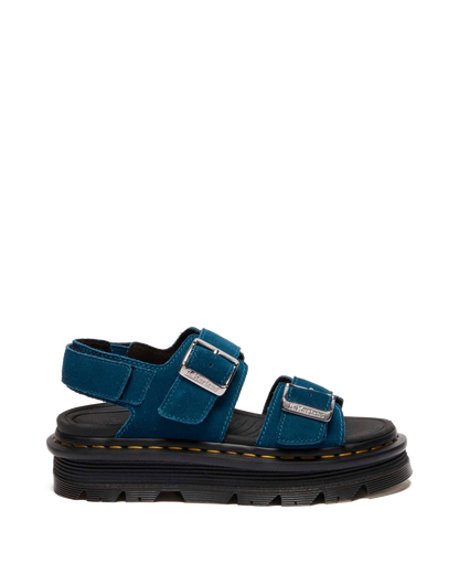 Zebzag Suede Platform Sandals in Blue