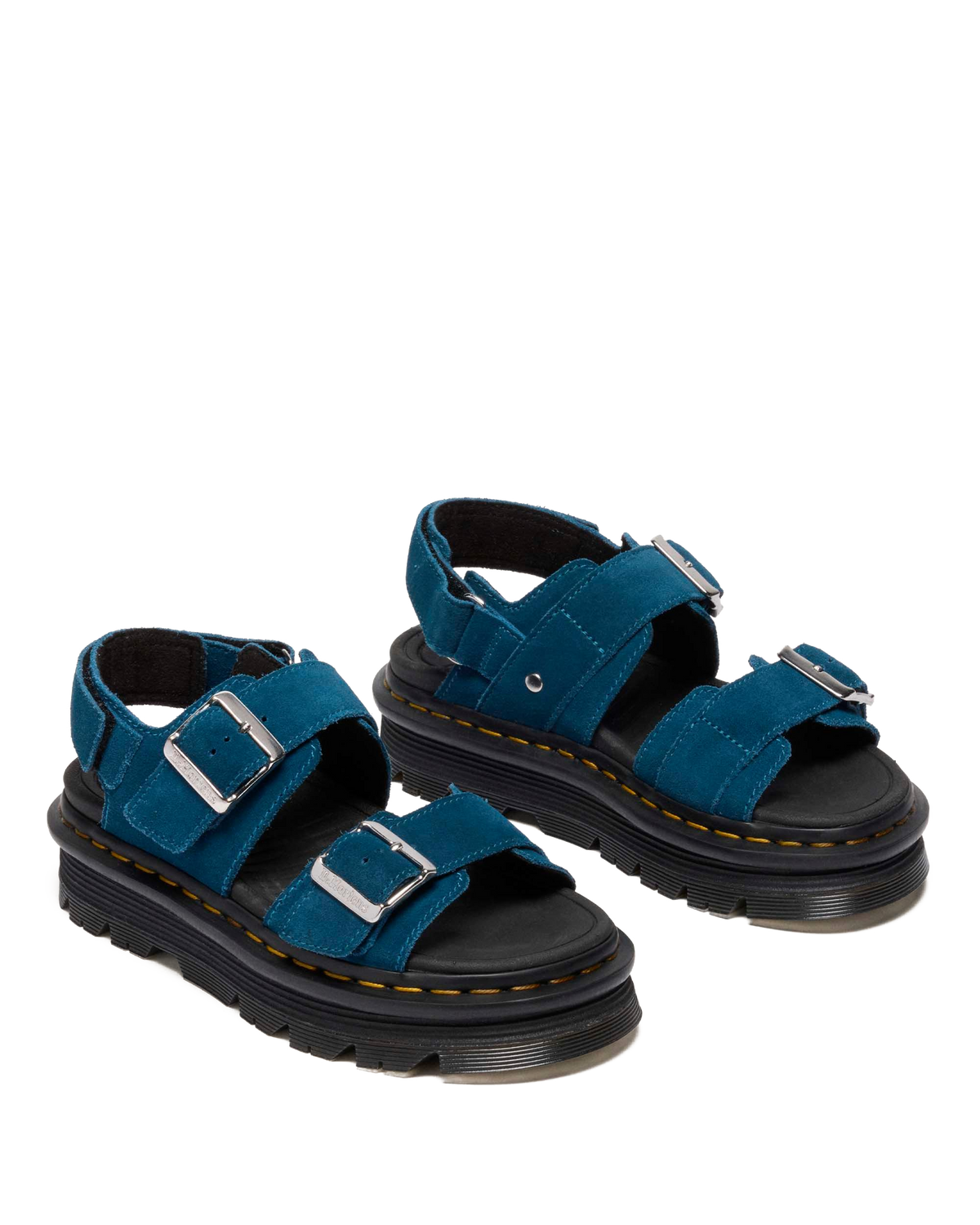 Zebzag Suede Platform Sandals in Blue