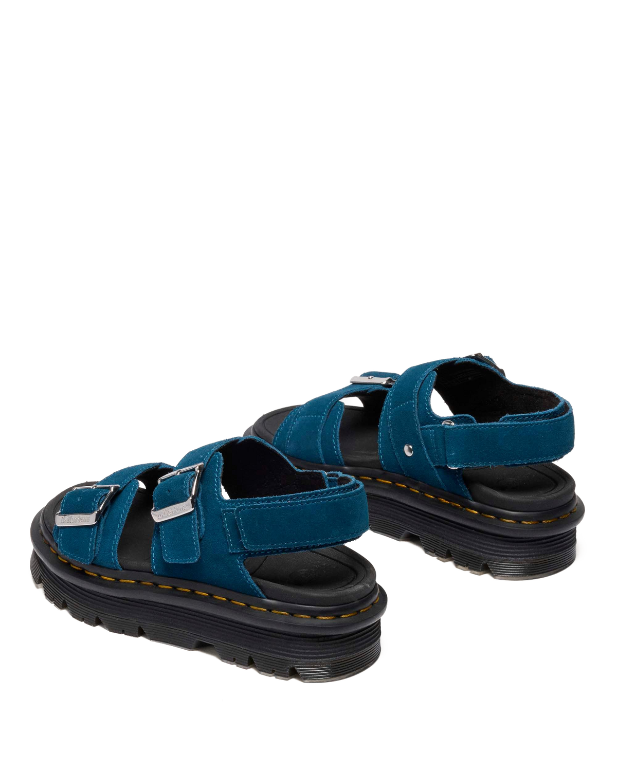 Zebzag Suede Platform Sandals in Blue