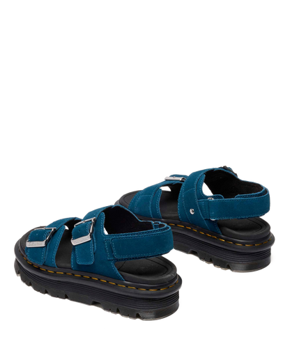 Zebzag Suede Platform Sandals in Blue