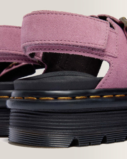 Zebzag Suede Platform Sandals in Dusty Rose